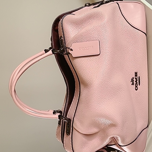 Coach  Pink Leather Satchel /crossbody bag - Picture 2 of 12